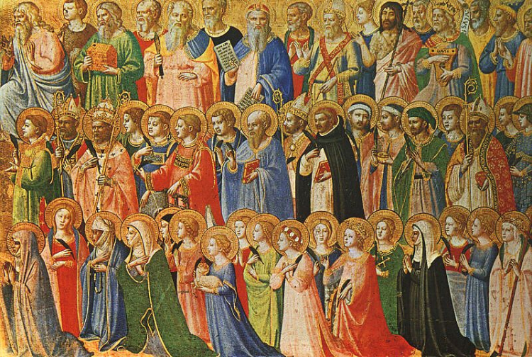 Wszyscy Święci - obraz. Autor: Fra Angelico, Public domain, via Wikimedia Commons