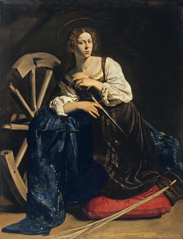 Święta Katarzyna z Aleksandrii – obraz pędzla Caravaggia. Il. Caravaggio, Public domain, via Wikimedia Commons