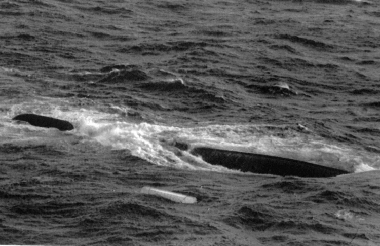 Na morzu bałtyckim zatonął polski prom „Jan Heweliusz”. Zginęło 54 osoby, 9 uratowano. N/z: wrak promu. PAP/CAF-EPA