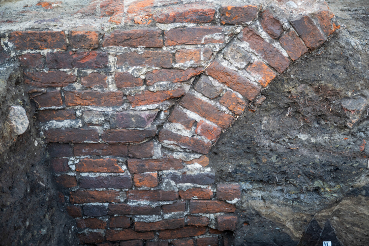 Badania archeologiczne w kompleksie św. Ducha w Toruniu, w 2024 r. Fot. PAP/Tytus Żmijewski