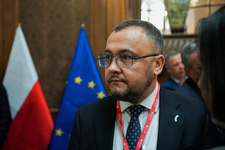 Ambasador Ukrainy w Polsce Wasyl Bodnar podczas IV Forum Odbudowy Ukrainy PAIH „Integracja – Gospodarka – Partnerstwo”, 24 października 2025 r. Fot. PAP/Vitaliy Hrabar