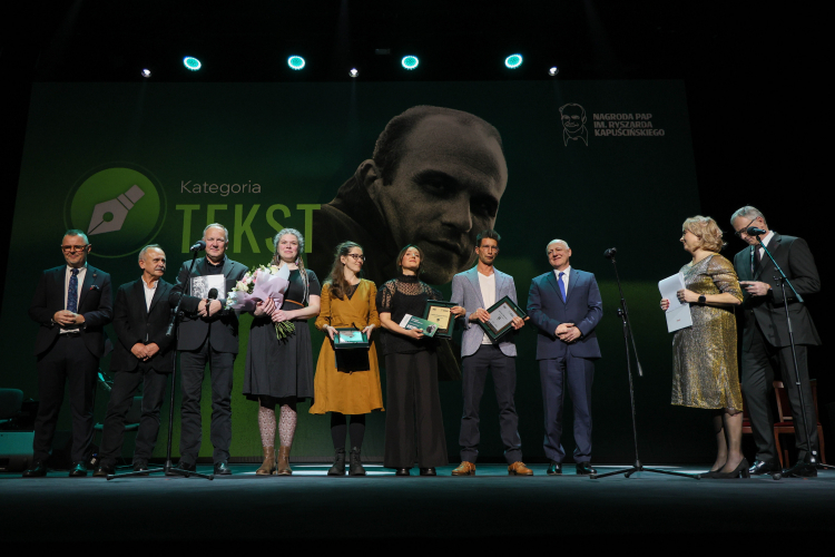 Gala finałowa 7. edycji Nagrody PAP im. Ryszarda Kapuścińskiego w Teatrze Polskim w Warszawie. Fot. PAP/Paweł Supernak