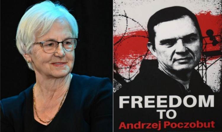 Danuta Wałęsa, Andrzej Poczobut. Fot. PAP/Andrzej Jackowski/Artur Reszko/fotomontaż