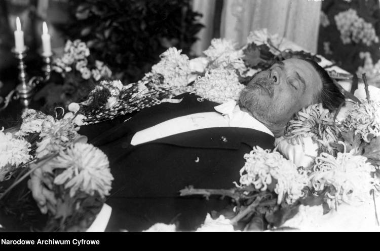 Władysław Reymont na łożu śmierci, 1925 r. /NAC