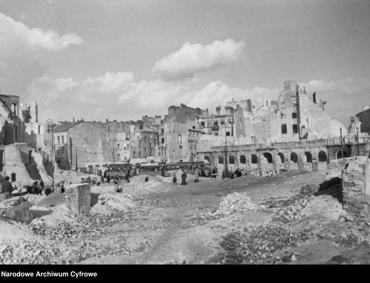 Warszawa, ruiny domów przy ul. Granicznej, 1939 r./NAC