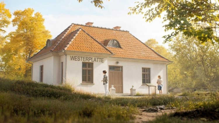 Wizualizacja budynku zawiadowcy stacji na Westerplatte. Fot. muzeum1939.pl