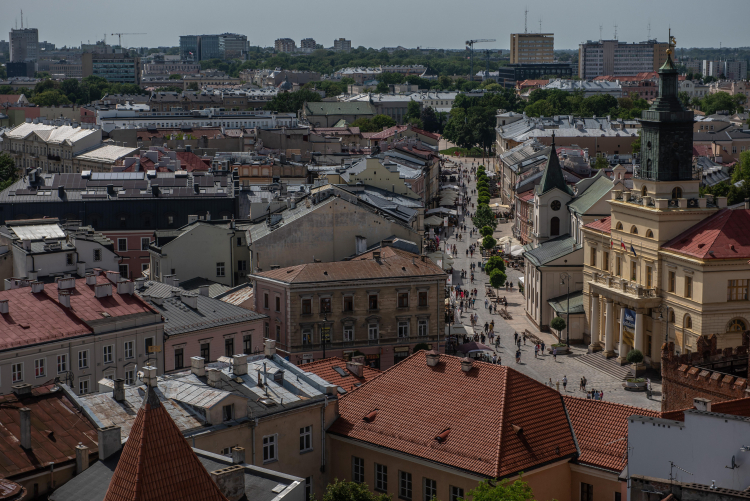 Widok na Stare Miasto w Lubinie. Fot. PAP/Wojtek Jargiło
