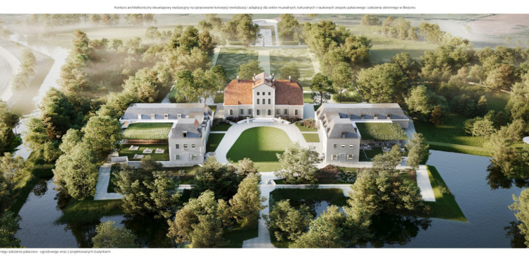 Wizualizacja zwycięskiej koncepcji rewitalizacji obiektu w Bieżuniu autorstwa pracowni Archigrest i topoScape. Fot. mwmskansen.pl/