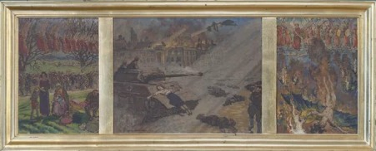 Odnaleziony tryptyk Mehoffera. Fot. media.mnk.pl/Patryk Jezierski