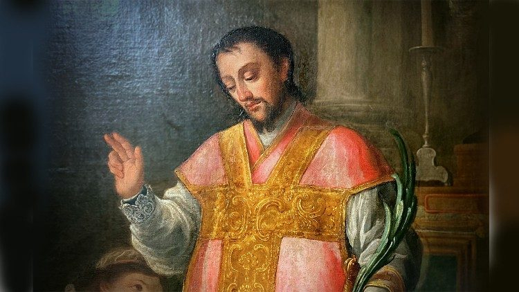 Św. Walenty (fragment), połowa XVIII w., olej na desce. Muzeum Archidiecezji Warszawskiej. Fot. s. Amata J. Nowaszewska CSFN