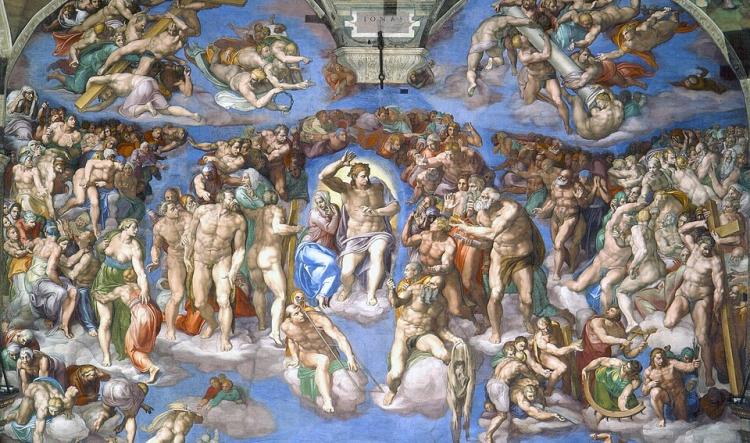 Sąd Ostateczny (fresk Michała Anioła). Fot. wikipedia