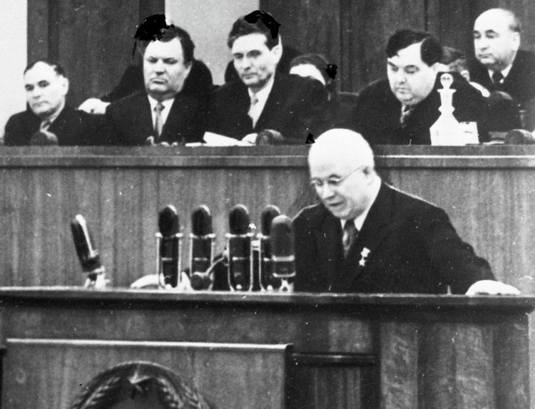 Nikita Chruszczow na XX zjeździe KPZR. Fot. PAP/CAF