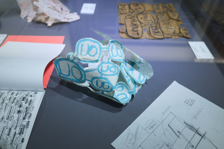 Otwarcie monograficznej wystawy prac Alexandry Grant pt. "Słowo. Obraz. Przestrzeń", 25 bm. w Muzeum Literatury w Warszawie, 2024 r. PAP/Albert Zawada