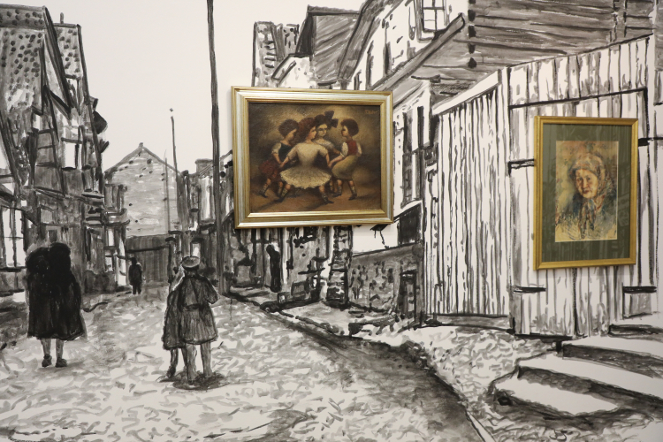 W 2024 r. Galeria Sleńdzińskich pokazała wystawę „Z okolic Montparnasse do bram białostockiego getta” pośwęconą Tobiaszowi Haberowi. Fot. PAP/Artur Reszko