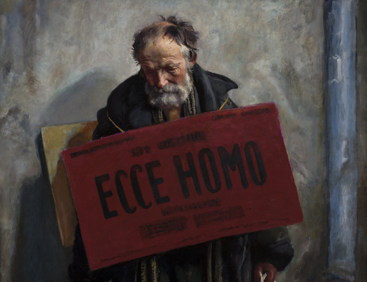 Obraz "Ecce homo" Wojciecha Weissa (1875–1950) ze zbiorów Muzeum Historii Polski