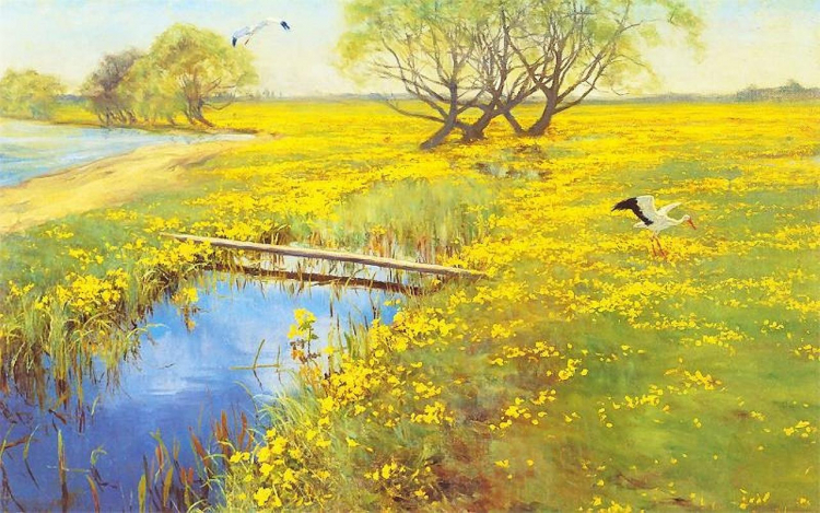 „Wiosna” Henryka Weyssenhoffa. Fot. domena publiczna (reprodukcja)