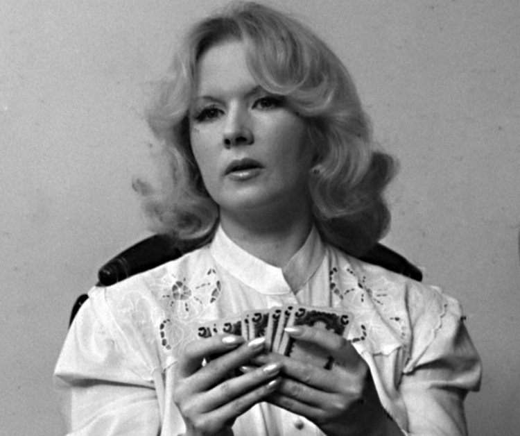 Halina Kowalska na planie filmu "Okno" 30.12.1980. "Okno". Fot. PAP/CAF archiwum