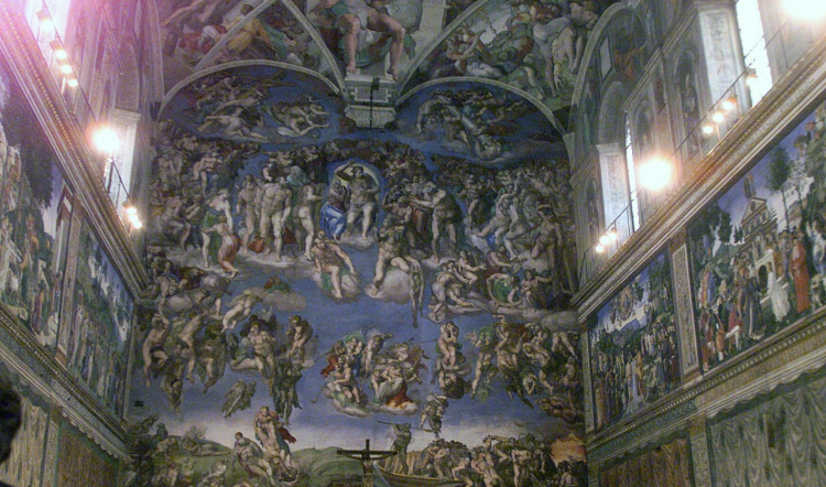 Sąd ostateczny - fresk Michała Anioła w Kaplicy Sykstyńskiej w Watykanie. Fot. PAP/EPA/ANSA/Claudio Onoroti