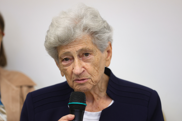 Krystyna Budnicka, ocalała z getta warszawskiego, ambasadorką akcji Żonkile w 2026 r. Fot. PAP/Rafał Guz