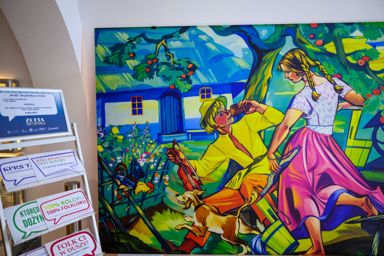 Wystawa „Zofia Stryjeńska. Między wiarą a obrzędem” w Muzeum Ziemi Tarnowskiej w Tarnowie. Fot.  PAP/Paweł Topolski