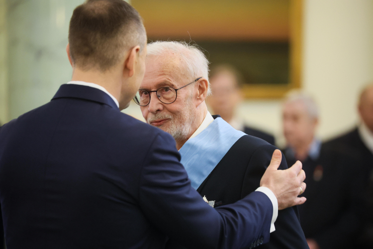 Prof. Stanisław Radwański odznaczony przez prezydenta Karola Nawrockiego Orderem Orła Białego. Fot. PAP/Leszek Szymański