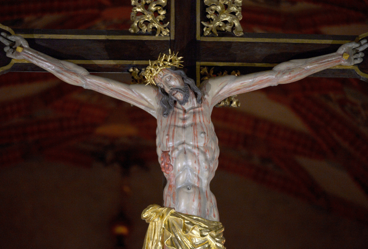 XVII-wieczna figura Chrystusa w bazylice archikatedralnej w Przemyślu. Fot. PAP/Darek Delmanowicz