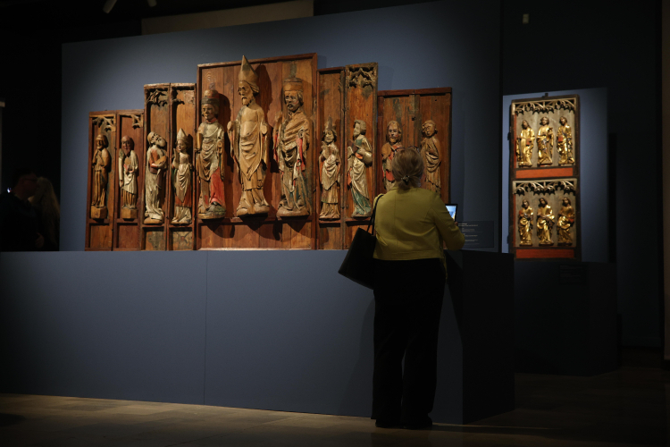 Element wystawy „Gotyk w Karpatach” w Muzeum Narodowym w Krakowie. Fot. PAP/Łukasz Gągulski