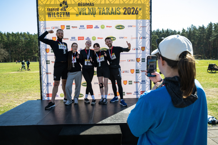 Bieg Pamięci Żołnierzy Wyklętych „Tropem Wilczym" w parku Zakret/Vingis w WilnieFot. PAP/Valdemar Doveiko