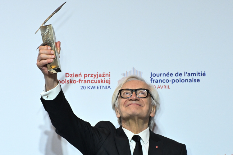 Aktor Andrzej Seweryn, który został uhonorowany Nagrodą im. Bronisława Geremka za wkład w umacnianie relacji polsko-francuskich, Gdańsk, 20.04.2026. r. Fot. PAP/Adam Warżawa