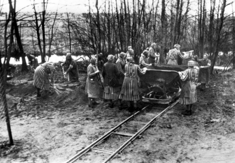 Kobiety więzione w KL Ravensbrück. /Źródło: de.wikipedia