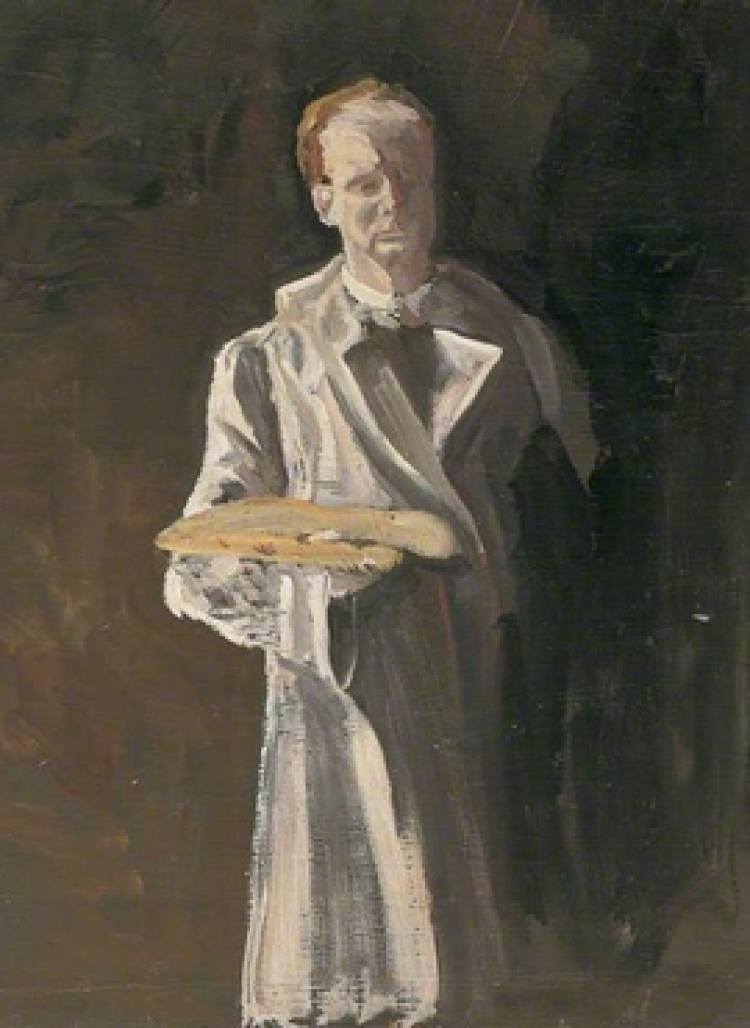 Autoportret Churchilla przedstawiający go z paletą datowany na lata 1919/20. Źródło: Wikimedia Commons