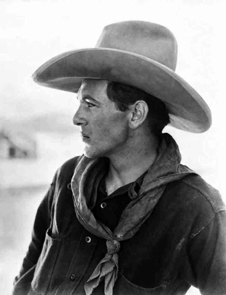 Gary Cooper w "The Winning of Barbara Worth" ("Rozpętane żywioły") z 1926 r. Fot. Deems Taylor, published by Simon & Schuster, New York, Public domain, via Wikimedia Commons