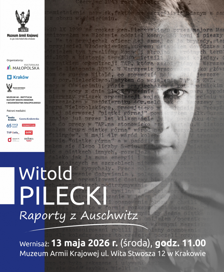 W środę 13 maja o godz. 11 Muzeum Armii Krajowej zaprasza na otwarcie nowej wystawy zatytułowanej "Witold Pilecki. Raporty z Auschwitz".