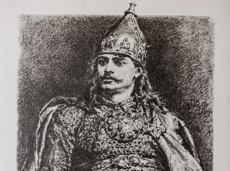 olesław III Krzywousty, reprodukcja rysunku Jana Matejki. Fot. PAP/Reprodukcja Wojtek Pacewicz