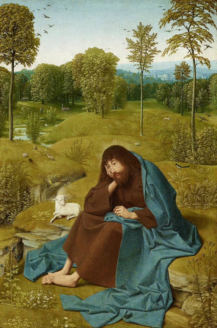 Gérard de Saint-Jean, "Święty Jan Chrzciciel na pustyni" (1480-1490). Źródło: Geertgen tot Sint Jans, Public domain, via Wikimedia Commons
