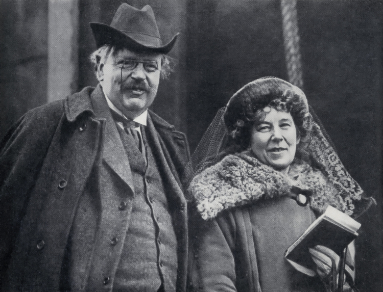 Gilbert Keith Chesterton z żoną Frances. Fot. PAP/Newscom 