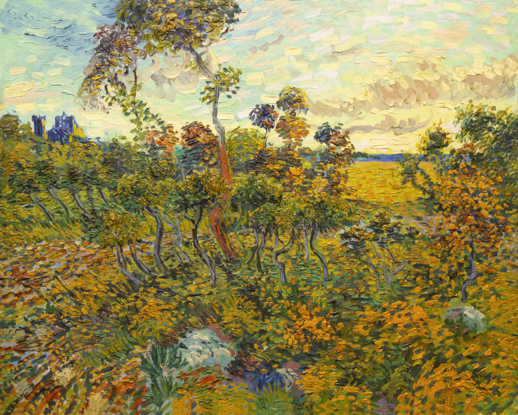 „Zachód słońca koło Montmajour” przez lata uchodził za falsyfikat, ale eksperci z Muzeum Vincenta van Gogha uznali go za autentyczne dzieło van Gogha. Fot. PAP/Avalon/Peter Barritt