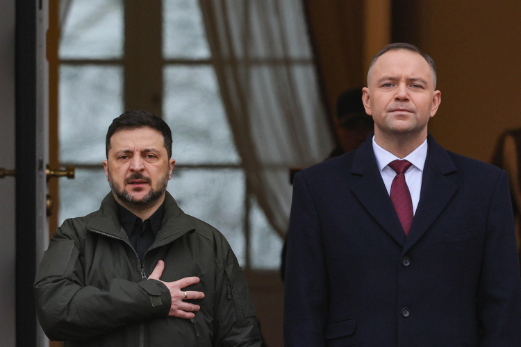 Prezydent Karol Nawrocki oraz prezydent Ukrainy Wołodymyr Zełenski. Fot. PAP/Paweł Supernak