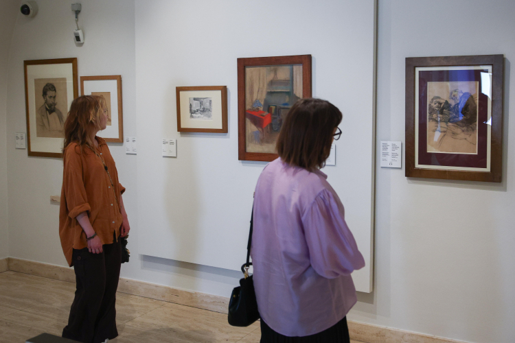 Wystawa „W paryskim atelier Stanisława Wyspiańskiego i Józefa Mehoffera” w Muzeum Stanisława Wyspiańskiego w Krakowie. Fot. PAP/Łukasz Gągulski