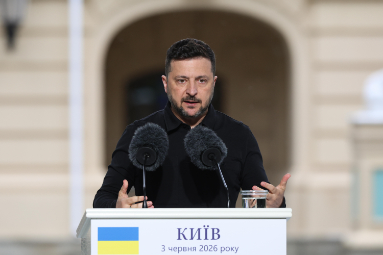 Prezydent Ukrainy Wołodymyr Zełenski Fot. PAP/Victor Kovalchuk