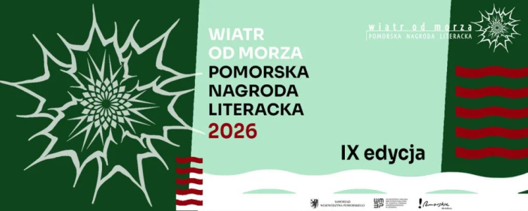 Afisz IX edycji Pomorskiej Nagrody Literackiej „Wiatr od morza”. Fot. domena publiczna