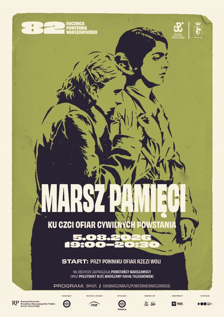 Plakat zapowiadający Marsz Pamięci. Źródło: Muzeum Powstania Warszawskiego