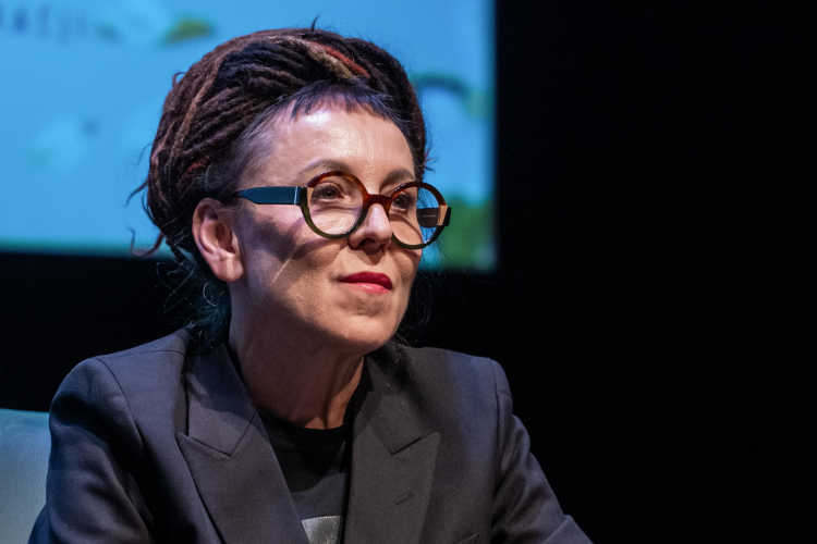 Laureatka Nagrody Nobla w dziedzinie literatury Olga Tokarczuk. Fot.  PAP/Wojtek Jargiło