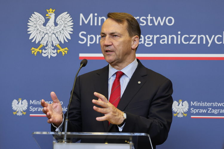 Wicepremier, minister spraw zagranicznych RP Radosław Sikorski. Fot.  PAP/Albert Zawada