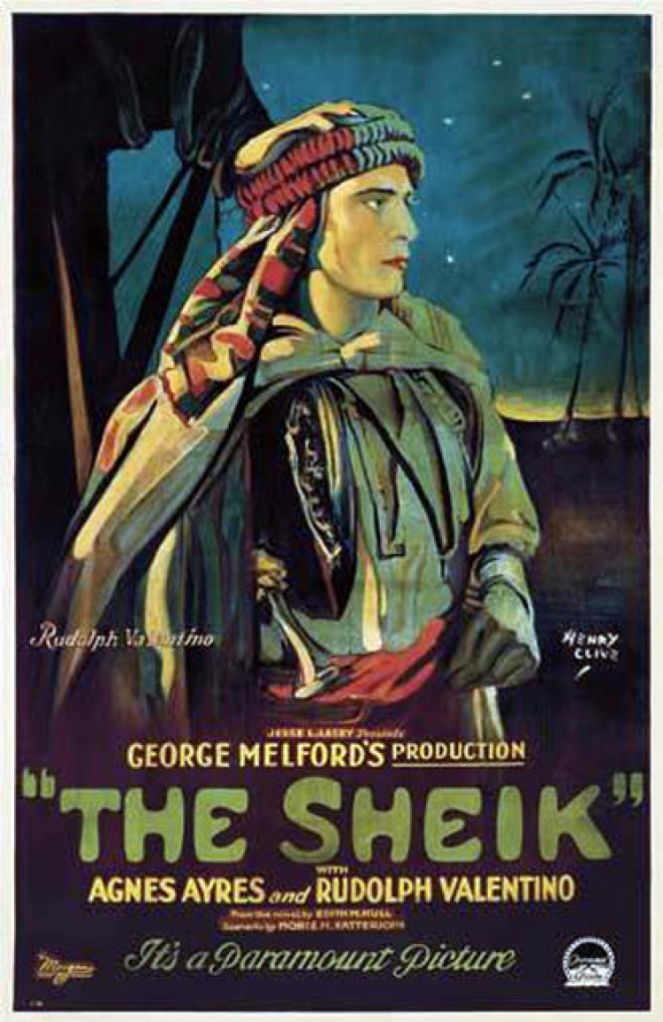 Rudolf Valentino w filmie Szejk z 1921 roku. Fot. domena publiczna