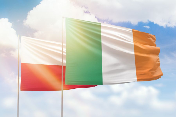Flagi Polski i Irlandii. Fot. facebook