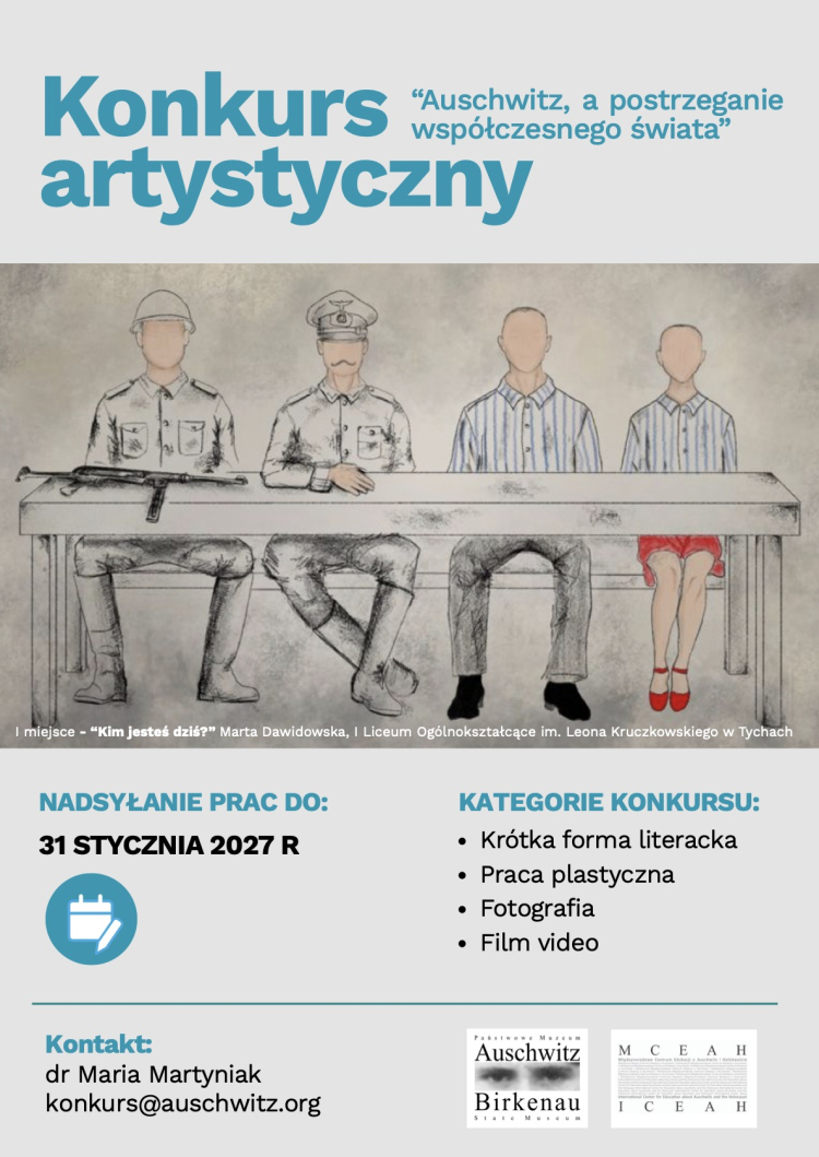 Filmy, krótkie formy literackie, fotografie, projekty graficzne lub plastyczne mogą zgłosić polscy uczniowie na konkurs „Auschwitz a postrzeganie współczesnego świata”, który ogłosiło Międzynarodowe Centrum Edukacji o Auschwitz i Holokauście – podała instytucja.