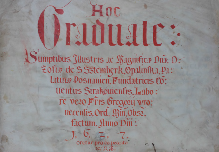 Graduał z Sierakowa. Fot. Platforma Cyfrowa Biblioteki Kórnickiej