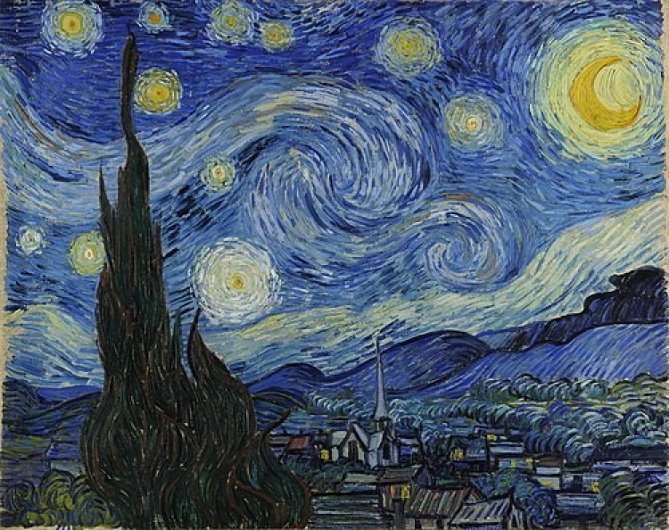 „Gwiaździsta noc” Vincenta van Gogha/Źródło: Wikipedia
