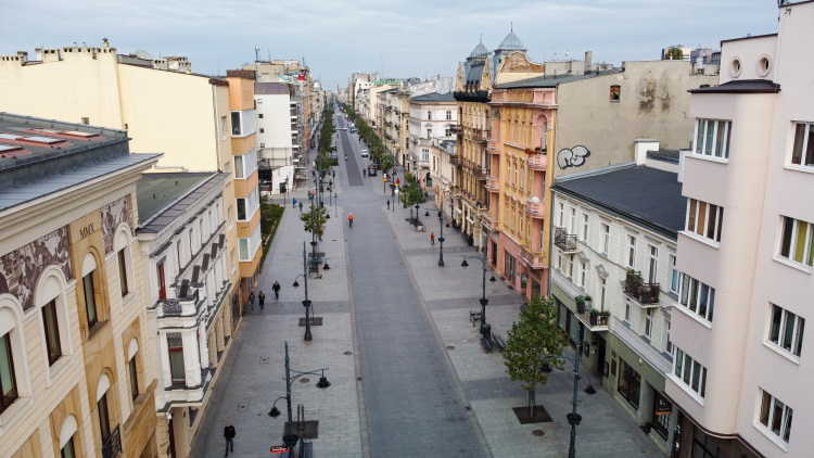 Łódź, kamienice przy ul. Piotrkowskiej. Fot. PAP/Grzegorz Michałowski
